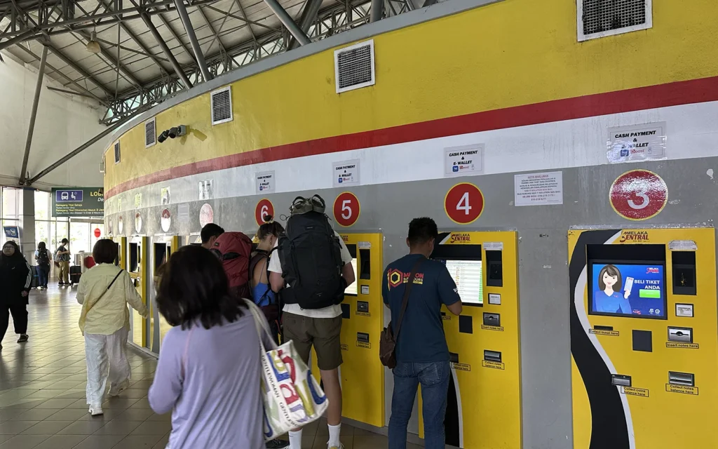 Melaka Sentral のチケットカウンター