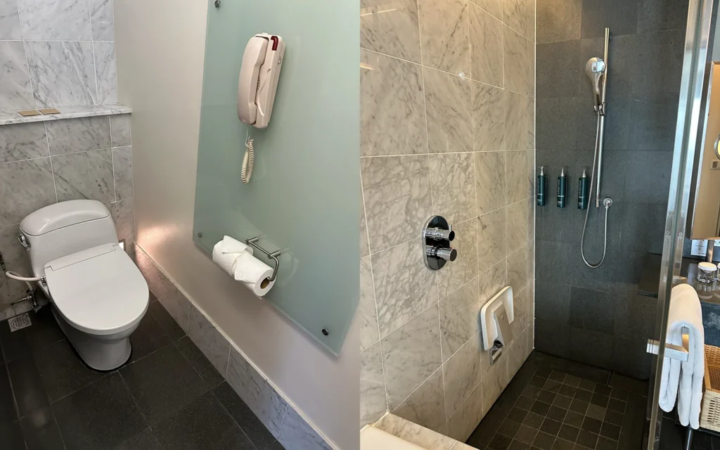 ヒルトンKLセントラル 客室 トイレ シャワーブース