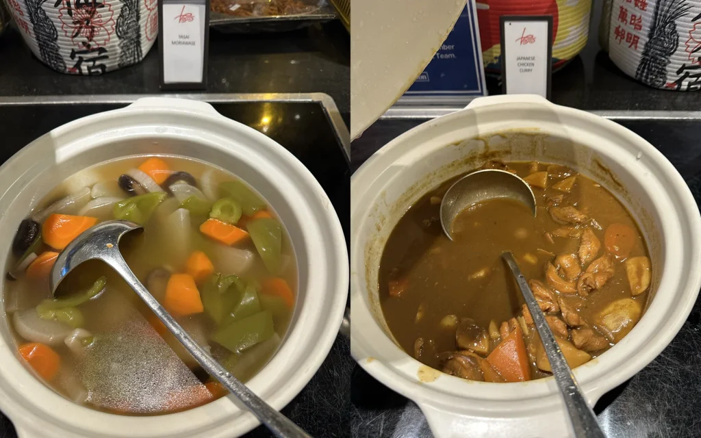 ヒルトンKLセントラル 朝食 チキンカレー 日本食コーナー