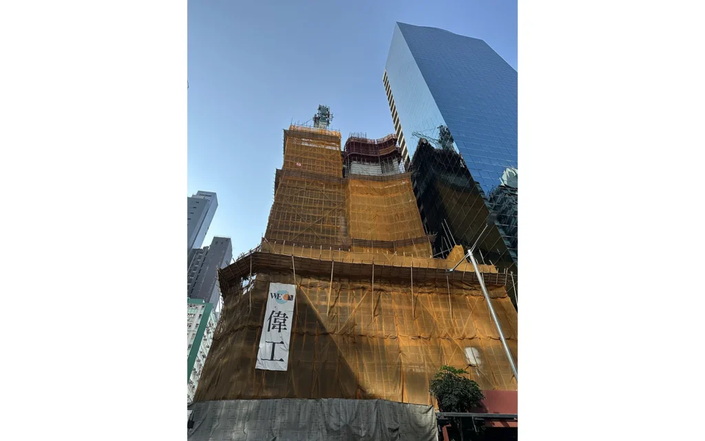 香港　竹の足場