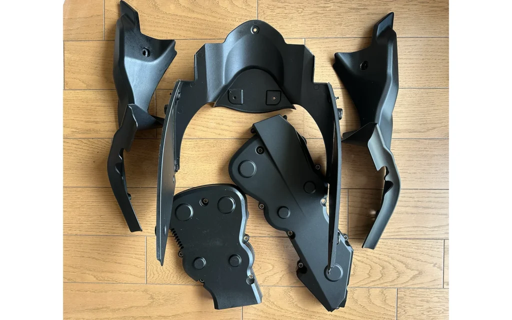 Ducati 1098S KURE LOOX ブラックブライトで黒パーツを復活